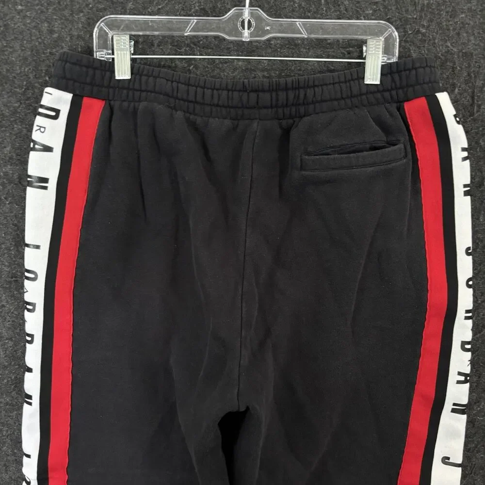 Jordan Joggers Men's XL Black Fleece Sweatpants Side Stripe Nike BQ5664-010